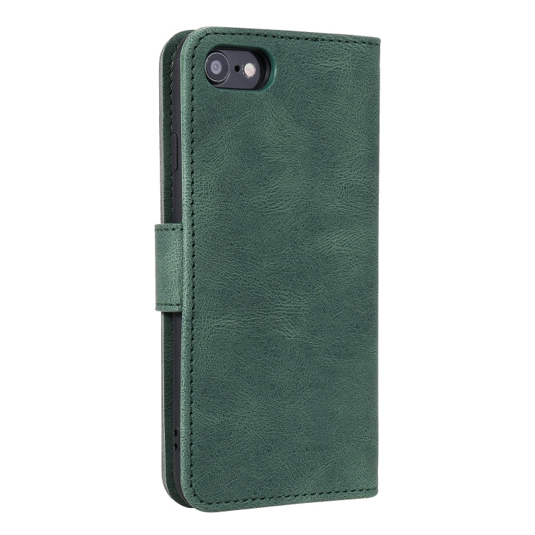 For iPhone SE 2022 / SE 2020 / 8 / 7 Stitching Calf Texture Horizontal Flip Leather Case with Holder & Card Slots & Wallet