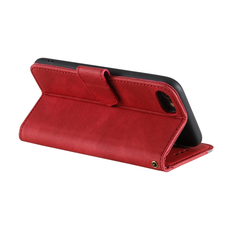 For iPhone SE 2022 / SE 2020 / 8 / 7 Stitching Calf Texture Horizontal Flip Leather Case with Holder & Card Slots & Wallet
