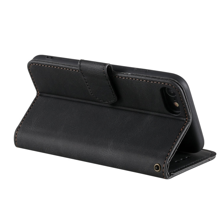 For iPhone SE 2022 / SE 2020 / 8 / 7 Stitching Calf Texture Horizontal Flip Leather Case with Holder & Card Slots & Wallet