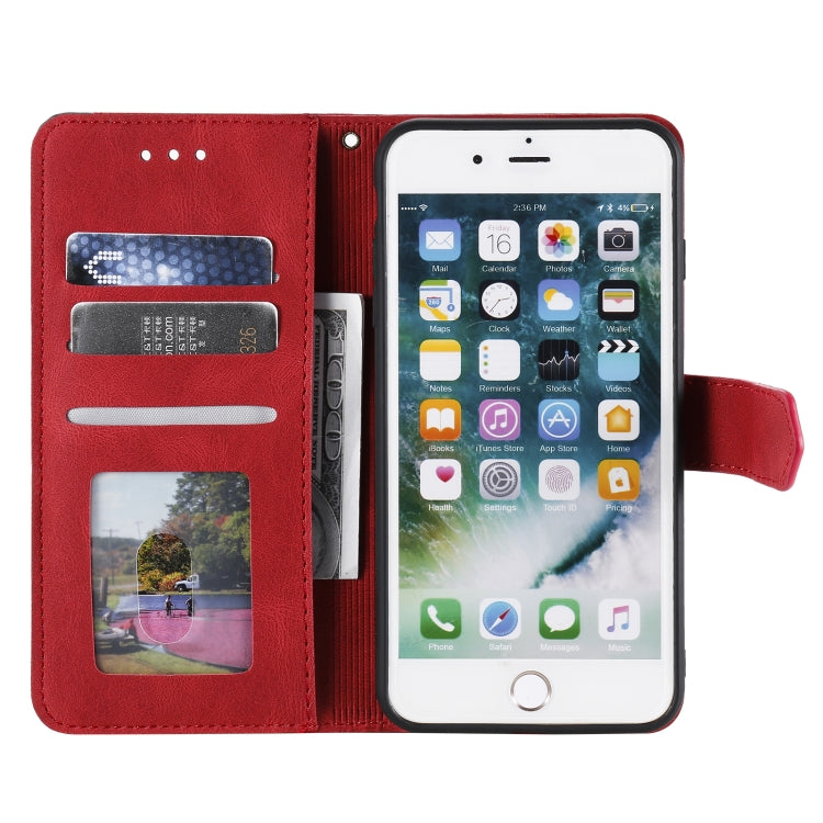 Stitching Calf Texture Horizontal Flip Leather Case with Holder & Card Slots & Wallet For iPhone 8 Plus / 7 Plus