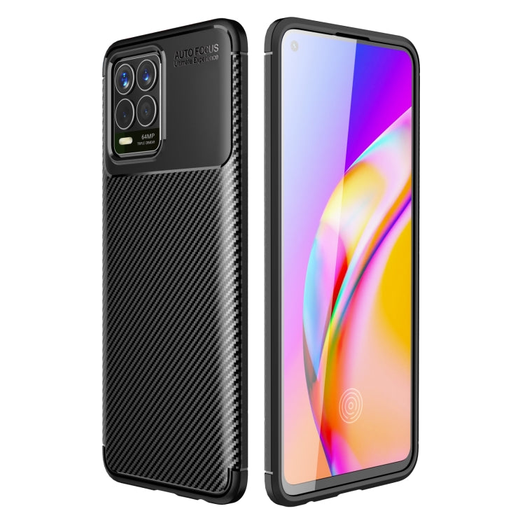 For OPPO Realme 8 Carbon Fiber Texture Shockproof TPU Case