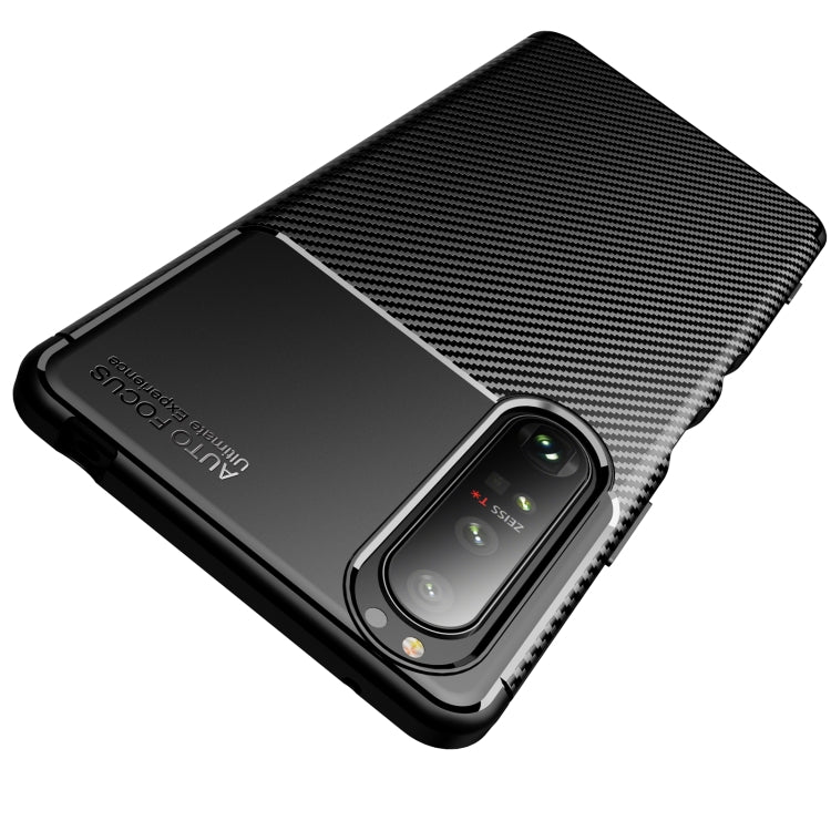 For Sony Xperia 1 III Carbon Fiber Texture Shockproof TPU Case