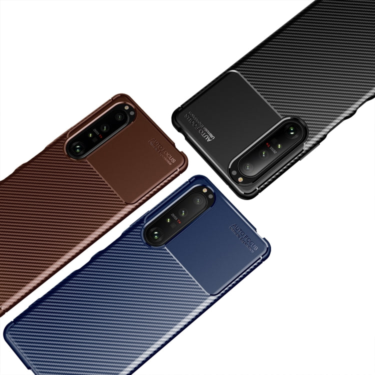 For Sony Xperia 1 III Carbon Fiber Texture Shockproof TPU Case