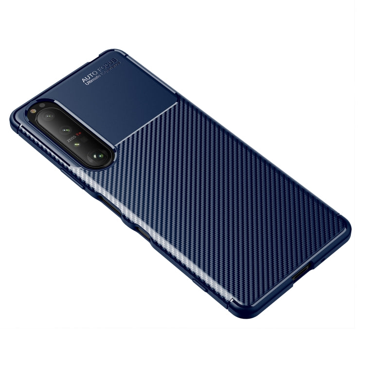 For Sony Xperia 1 III Carbon Fiber Texture Shockproof TPU Case