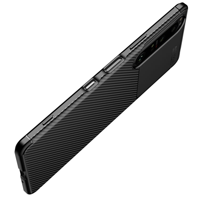 For Sony Xperia 1 III Carbon Fiber Texture Shockproof TPU Case