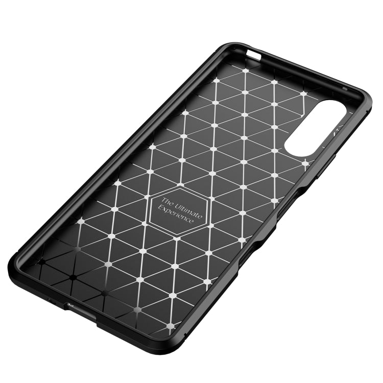 For Sony Xperia 10 III Carbon Fiber Texture Shockproof TPU Case