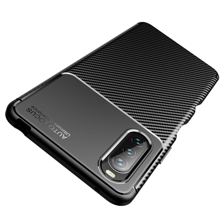 For Sony Xperia 10 III Carbon Fiber Texture Shockproof TPU Case