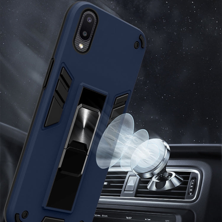 For Samsung Galaxy A02 2 in 1 PC + TPU Shockproof Protective Case with Invisible Holder