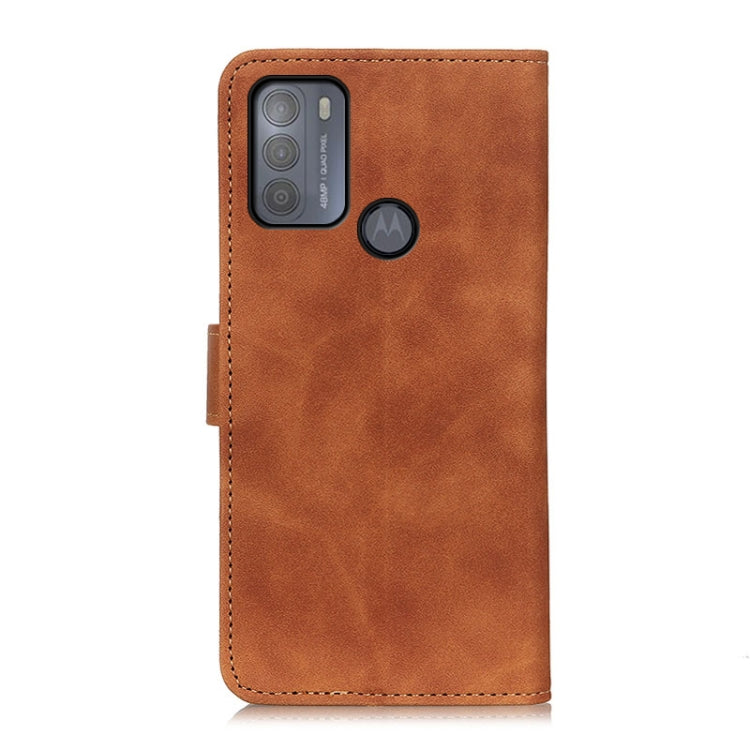 For Motorola Moto G50 KHAZNEH Retro Texture PU + TPU Horizontal Flip Leather Case with Holder & Card Slots & Wallet