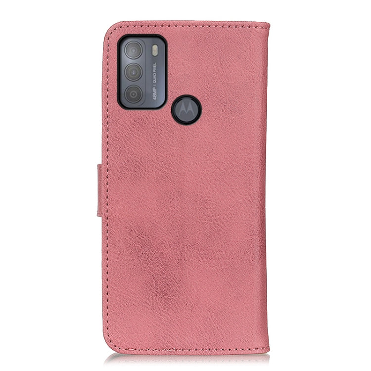 For Motorola Moto G50 KHAZNEH Cowhide Texture Horizontal Flip Leather Case with Holder & Card Slots & Wallet