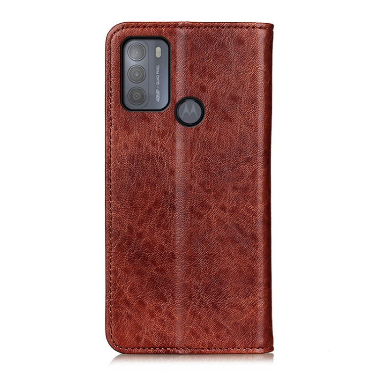 For Motorola Moto G50 Magnetic Crazy Horse Texture Horizontal Flip Leather Case with Holder & Card Slots & Wallet
