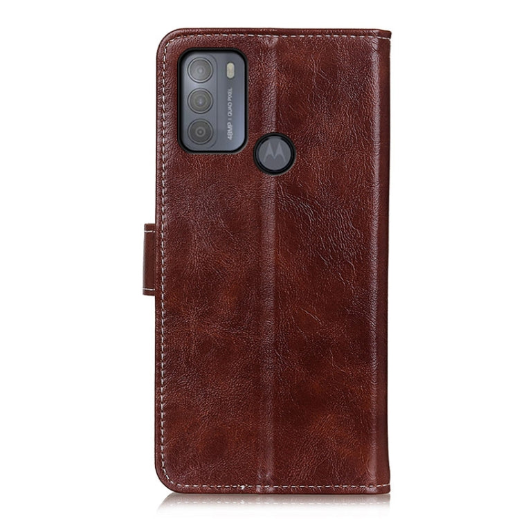 For Motorola Moto G50 Retro Crazy Horse Texture Horizontal Flip Leather Case with Holder & Card Slots & Photo Frame & Wallet