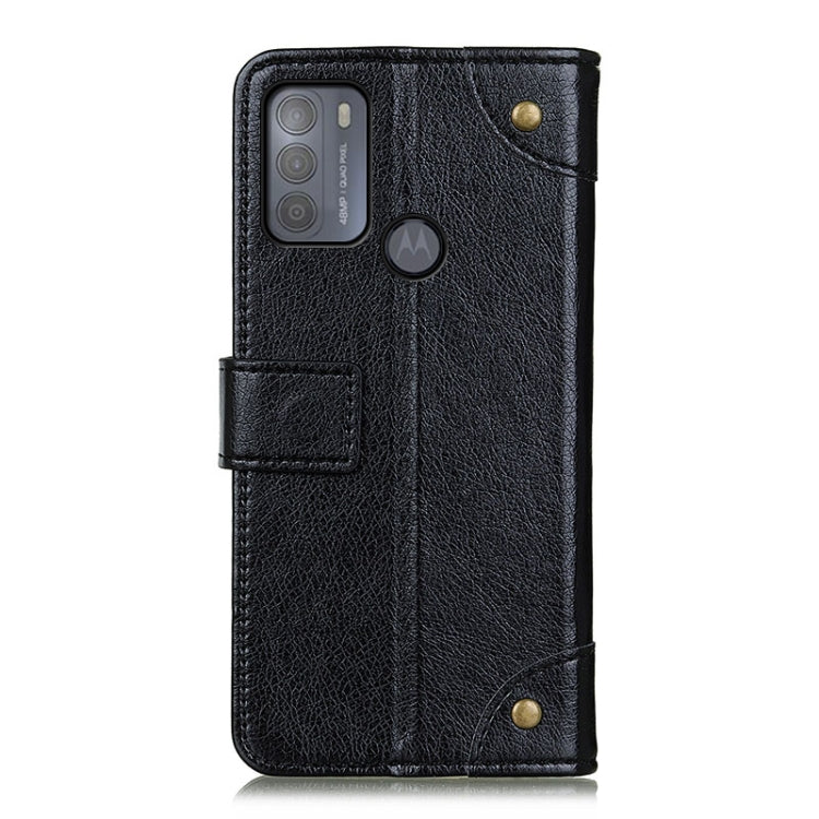 For Motorola Moto G50 Copper Buckle Nappa Texture Horizontal Flip Leather Case with Holder & Card Slots & Wallet