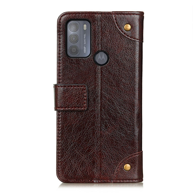 For Motorola Moto G50 Copper Buckle Nappa Texture Horizontal Flip Leather Case with Holder & Card Slots & Wallet