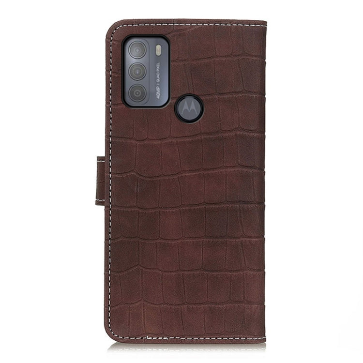 For Motorola Moto G50 Crocodile Texture Horizontal Flip Leather Case with Holder & Card Slots & Wallet