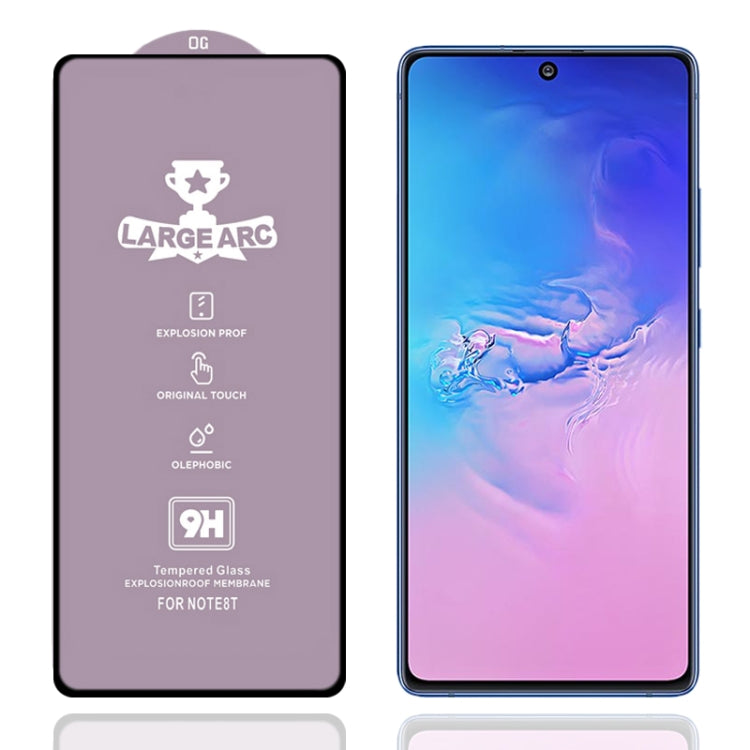 For Samsung Galaxy S10 Lite 9H HD Large Arc High Alumina Full Screen Tempered Glass Film
