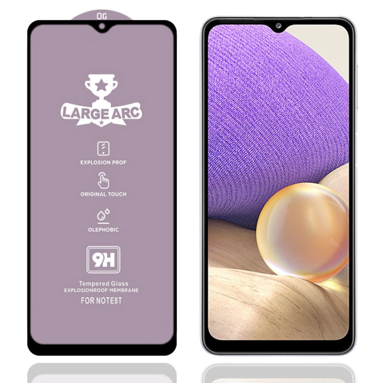 For Samsung Galaxy A32 5G 9H HD Large Arc High Alumina Full Screen Tempered Glass Film