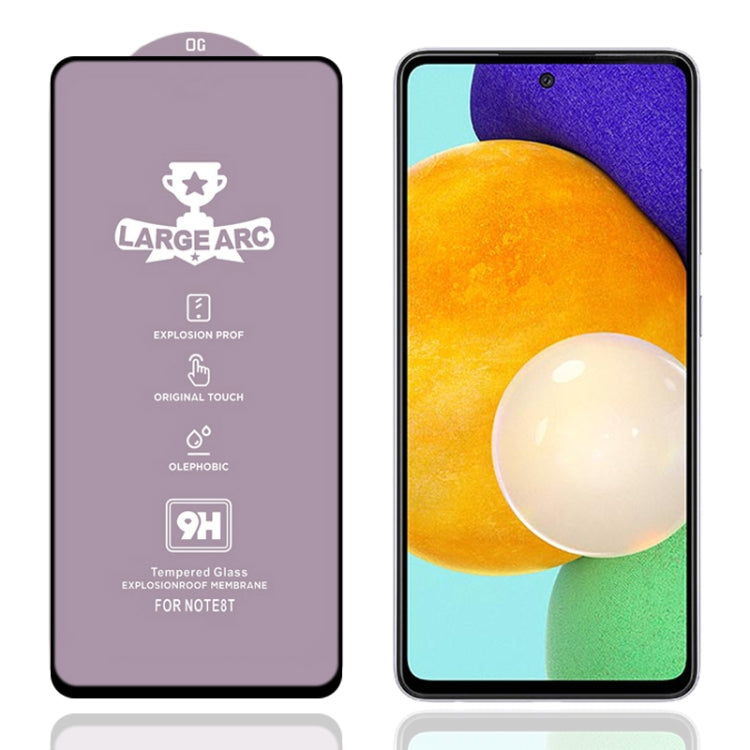 For Samsung Galaxy A52 5G 9H HD Large Arc High Alumina Full Screen Tempered Glass Film