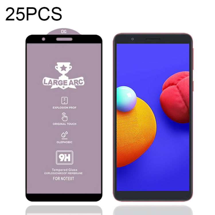 For Samsung Galaxy A01 Core / A3 Core 25 PCS 9H HD Large Arc High Alumina Full Screen Tempered Glass Film