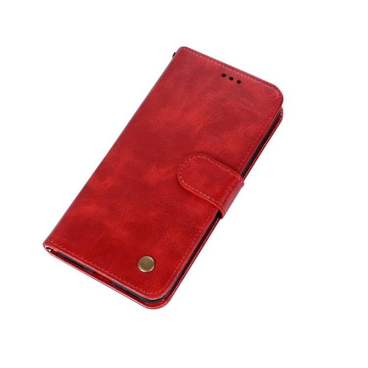 For Xiaomi Redmi 5 Retro Copper Button Crazy Horse Horizontal Flip PU Leather Case with Holder & Card Slots & Wallet & Lanyard