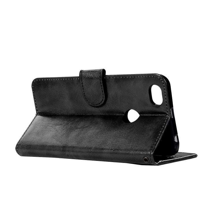 For Xiaomi Redmi Note 5A Retro Copper Button Crazy Horse Horizontal Flip PU Leather Case with Holder & Card Slots & Wallet & Lanyard