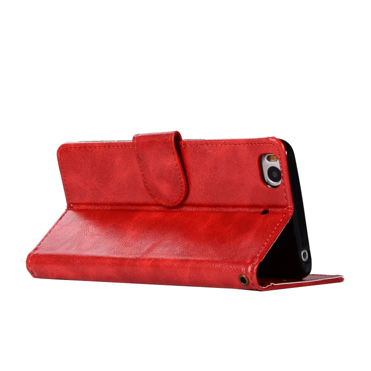 For Xiaomi Mi 5S Retro Copper Button Crazy Horse Horizontal Flip PU Leather Case with Holder & Card Slots & Wallet & Lanyard