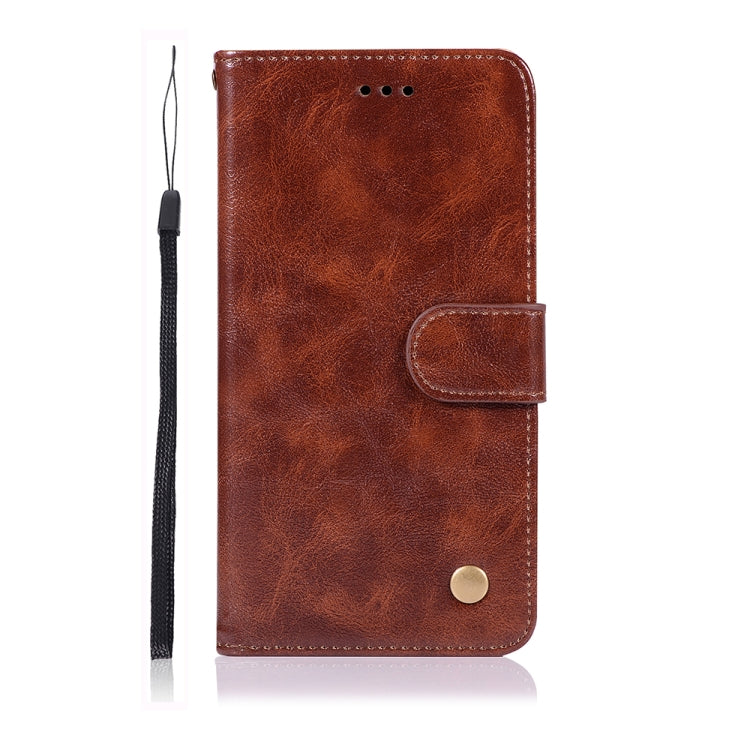 For Xiaomi Mi CC9e Retro Copper Button Crazy Horse Horizontal Flip PU Leather Case with Holder & Card Slots & Wallet & Lanyard
