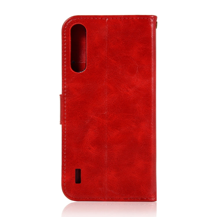 For Xiaomi Mi CC9e Retro Copper Button Crazy Horse Horizontal Flip PU Leather Case with Holder & Card Slots & Wallet & Lanyard