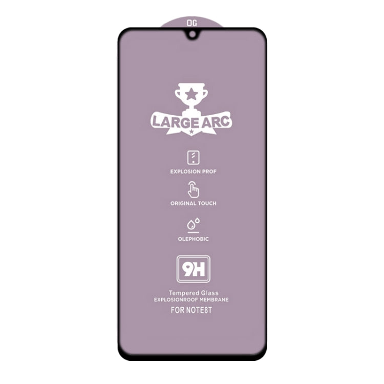 For Huawei Y8p 9H HD Large Arc High Alumina Full Screen Tempered Glass Film
