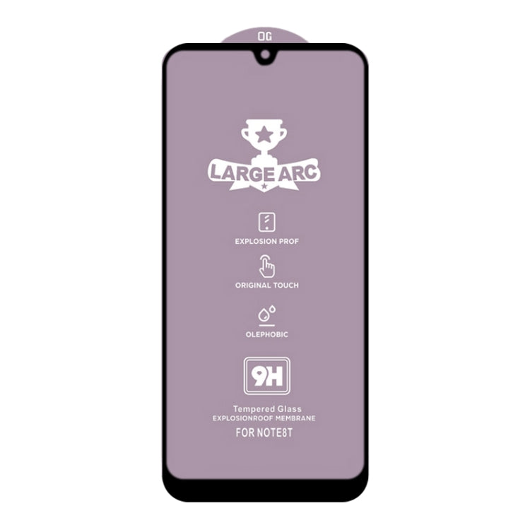 For Honor 8A 2020 9H HD Large Arc High Alumina Full Screen Tempered Glass Film