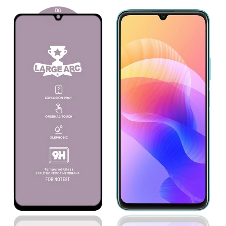 For Huawei Enjoy 20 5G 9H HD Large Arc High Alumina Full Screen Tempered Glass Film