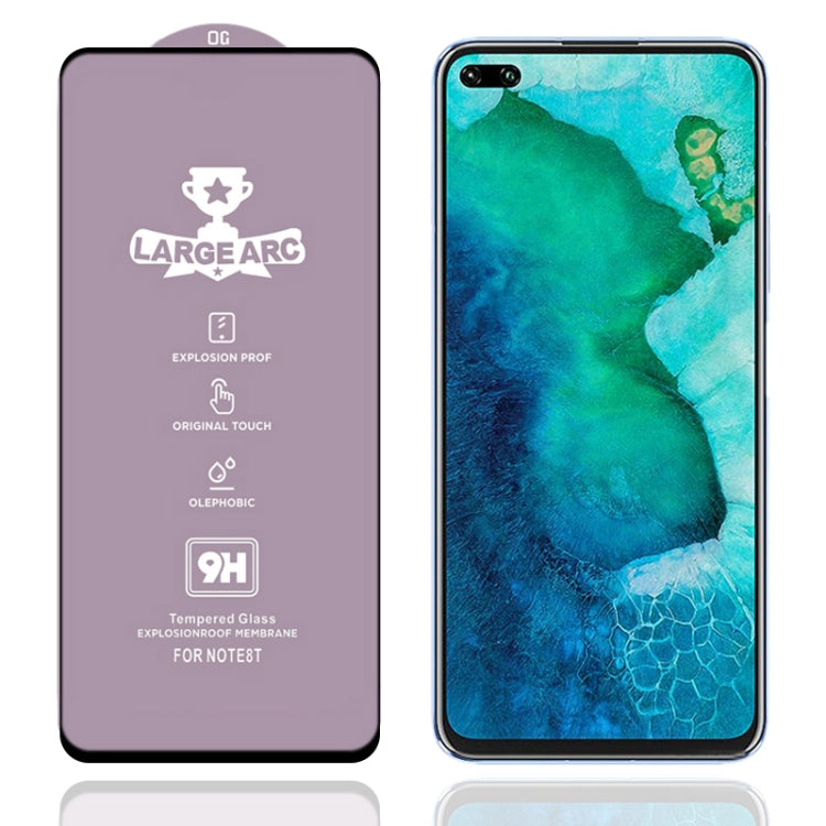 For Honor V30 9H HD Large Arc High Alumina Full Screen Tempered Glass Film