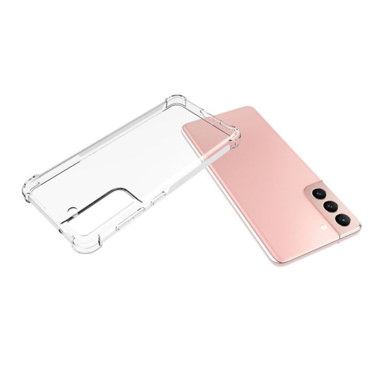 For Samsung Galaxy S21 FE Shockproof Non-slip Waterproof Thickening TPU Protective Case(Transparent)