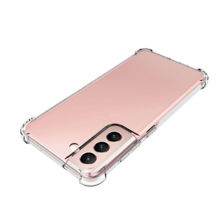 For Samsung Galaxy S21 FE Shockproof Non-slip Waterproof Thickening TPU Protective Case(Transparent)