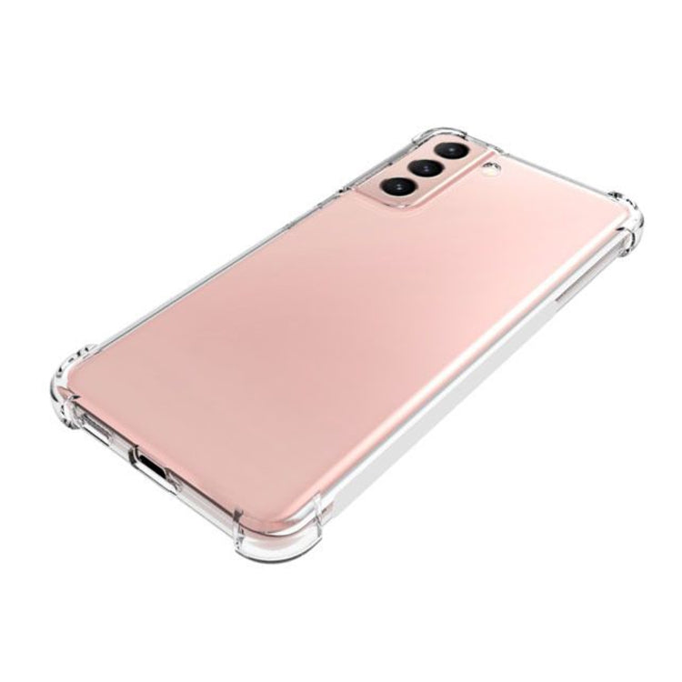 For Samsung Galaxy S21 FE Shockproof Non-slip Waterproof Thickening TPU Protective Case(Transparent)