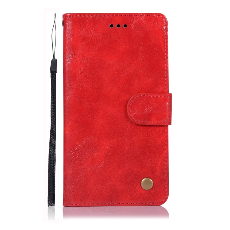 For Sony Xperia XZ3 Retro Copper Button Crazy Horse Horizontal Flip PU Leather Case with Holder & Card Slots & Wallet & Lanyard