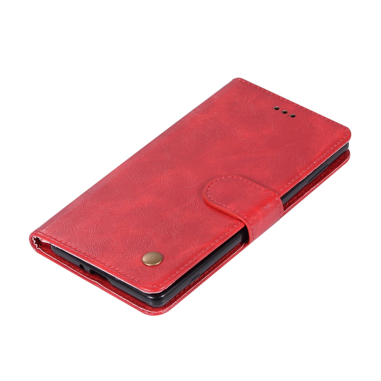 For Sony Xperia XZ3 Retro Copper Button Crazy Horse Horizontal Flip PU Leather Case with Holder & Card Slots & Wallet & Lanyard
