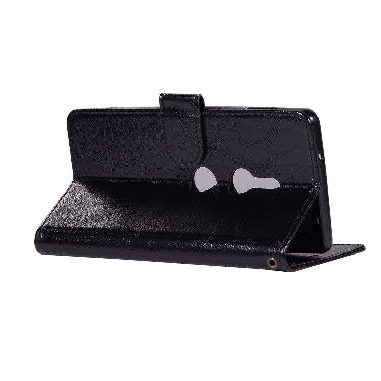 For Sony Xperia XZ3 Retro Copper Button Crazy Horse Horizontal Flip PU Leather Case with Holder & Card Slots & Wallet & Lanyard