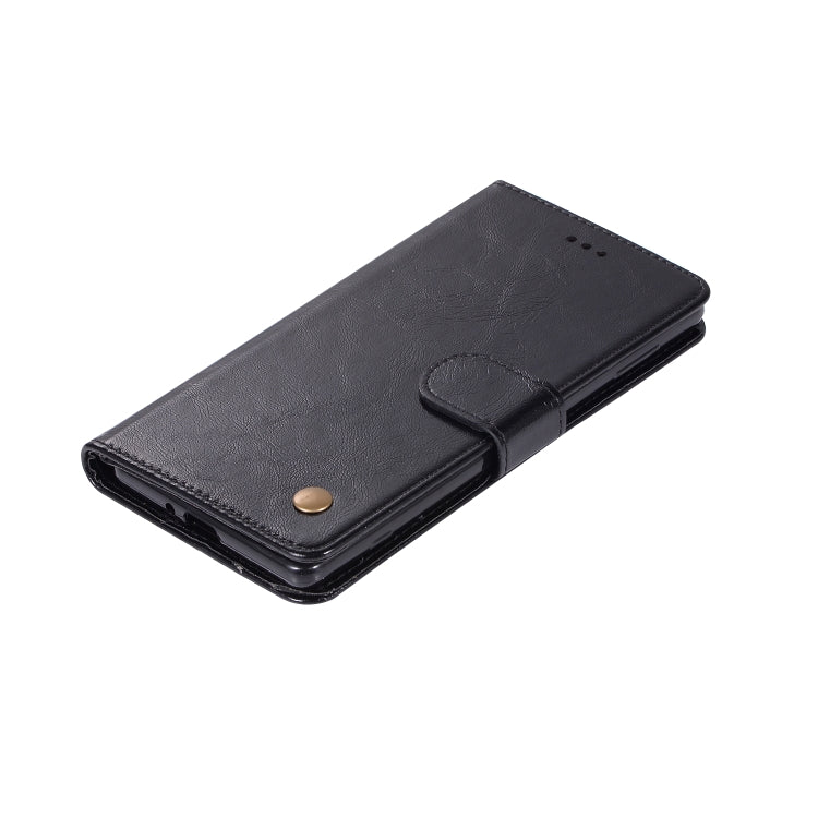 For Sony Xperia XZ3 Retro Copper Button Crazy Horse Horizontal Flip PU Leather Case with Holder & Card Slots & Wallet & Lanyard