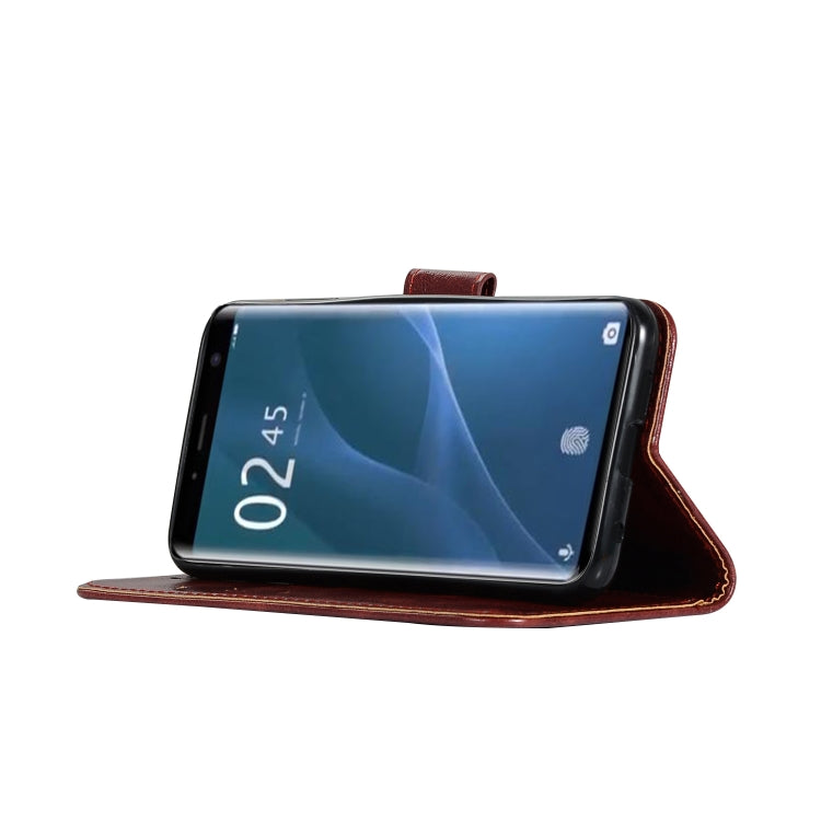 For Sony Xperia 1 Retro Copper Button Crazy Horse Horizontal Flip PU Leather Case with Holder & Card Slots & Wallet & Lanyard