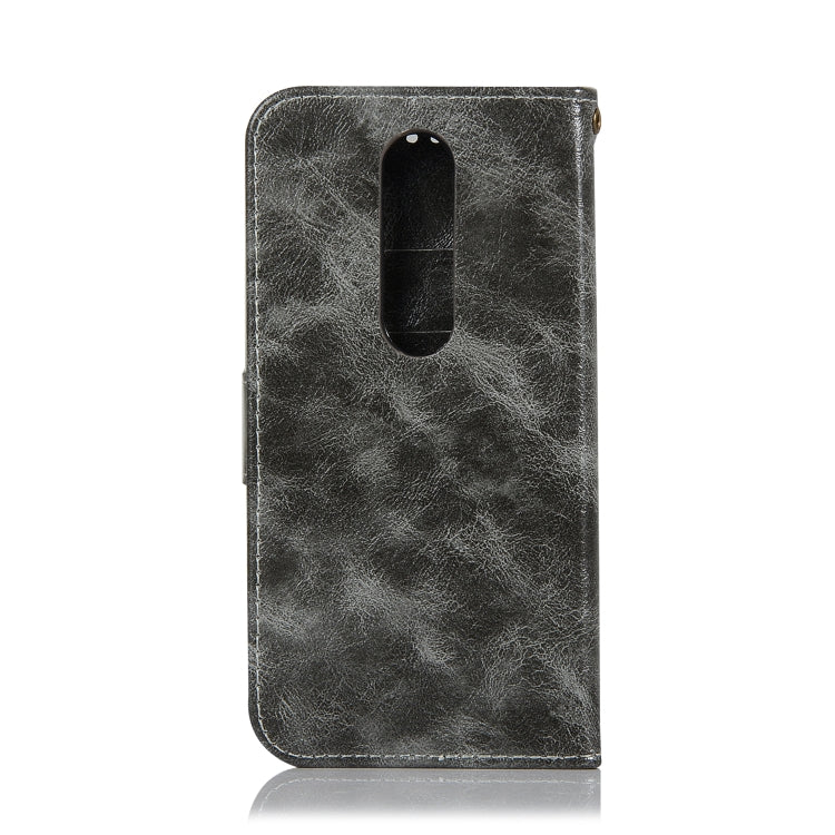 For Sony Xperia 1 Retro Copper Button Crazy Horse Horizontal Flip PU Leather Case with Holder & Card Slots & Wallet & Lanyard