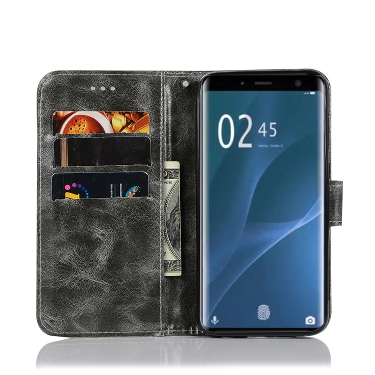 For Sony Xperia 1 Retro Copper Button Crazy Horse Horizontal Flip PU Leather Case with Holder & Card Slots & Wallet & Lanyard