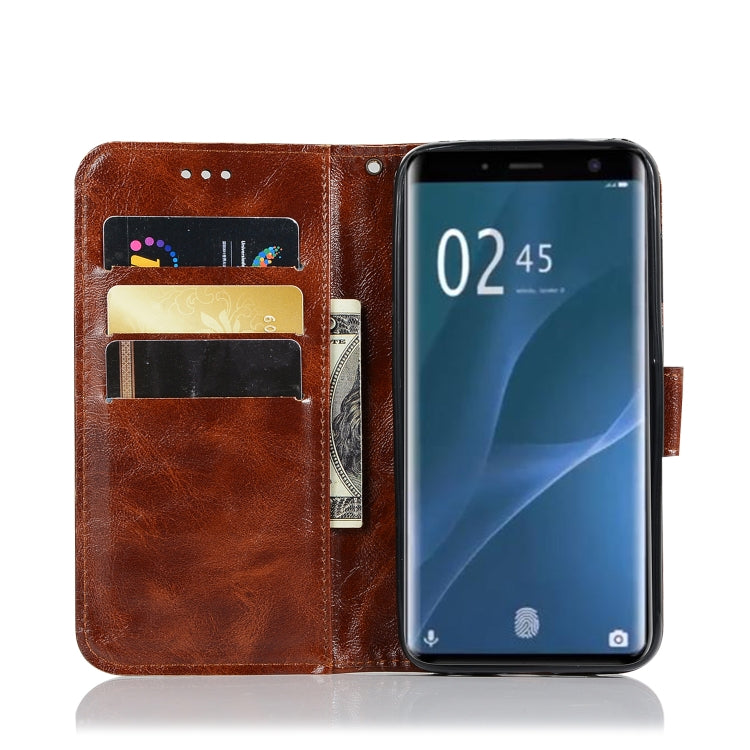 For Sony Xperia 1 Retro Copper Button Crazy Horse Horizontal Flip PU Leather Case with Holder & Card Slots & Wallet & Lanyard