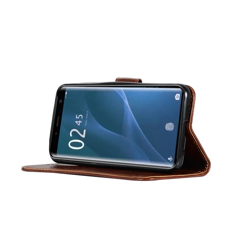 For Sony Xperia 1 Retro Copper Button Crazy Horse Horizontal Flip PU Leather Case with Holder & Card Slots & Wallet & Lanyard