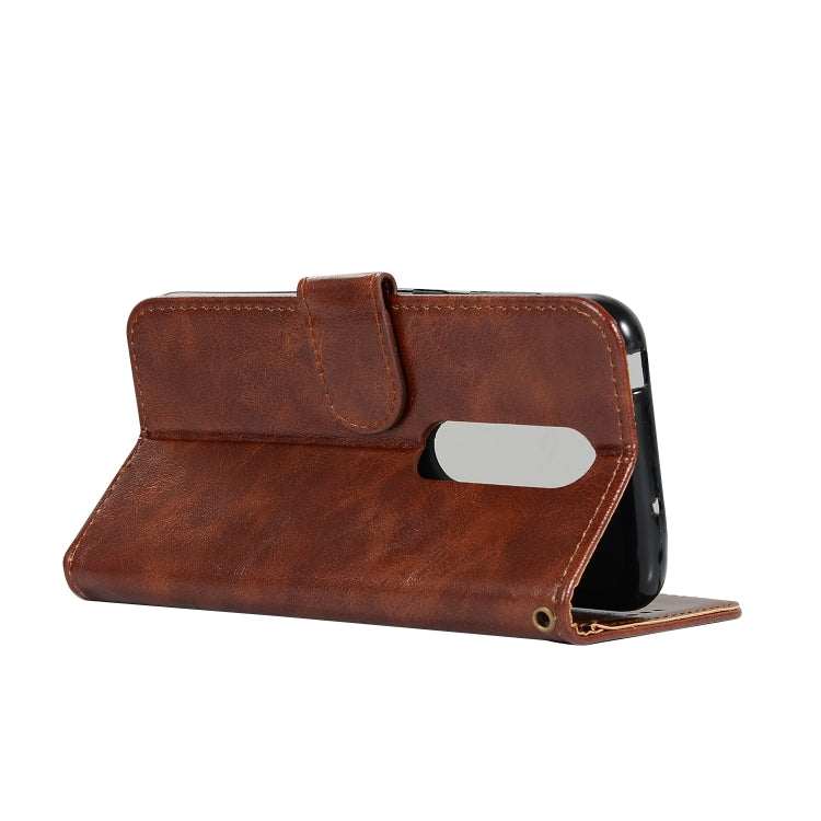 For Sony Xperia 1 Retro Copper Button Crazy Horse Horizontal Flip PU Leather Case with Holder & Card Slots & Wallet & Lanyard