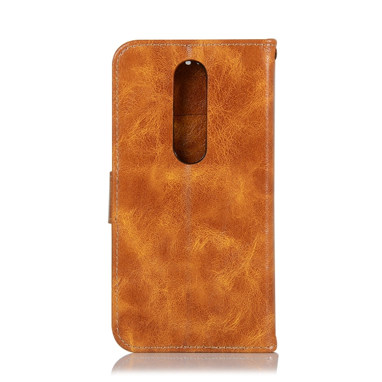 For Sony Xperia 1 Retro Copper Button Crazy Horse Horizontal Flip PU Leather Case with Holder & Card Slots & Wallet & Lanyard