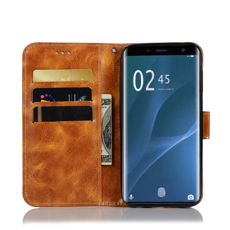 For Sony Xperia 1 Retro Copper Button Crazy Horse Horizontal Flip PU Leather Case with Holder & Card Slots & Wallet & Lanyard