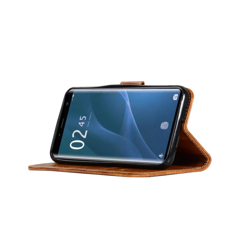 For Sony Xperia 1 Retro Copper Button Crazy Horse Horizontal Flip PU Leather Case with Holder & Card Slots & Wallet & Lanyard