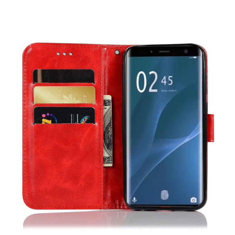 For Sony Xperia 1 Retro Copper Button Crazy Horse Horizontal Flip PU Leather Case with Holder & Card Slots & Wallet & Lanyard