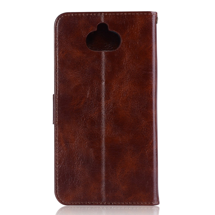 For Sony Xperia 10 Retro Copper Button Crazy Horse Horizontal Flip PU Leather Case with Holder & Card Slots & Wallet & Lanyard